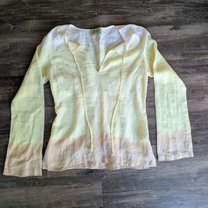 Juicy Couture Cream and Yellow Top